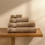 100% egyptian cotton bath towel, beige 70*140 cm image number 0