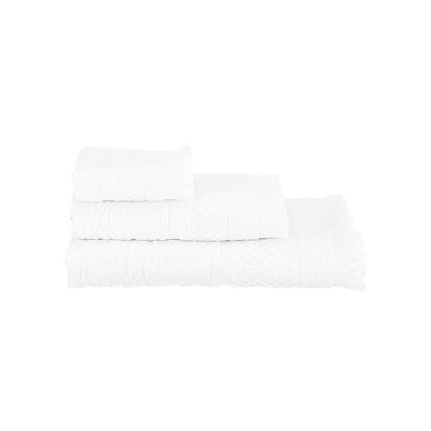 Jacquard/cotton bath towel, white 70*140 cm image number 4