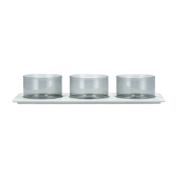 Dallaty glass porcelain nut bowls set 4 pcs image number 1