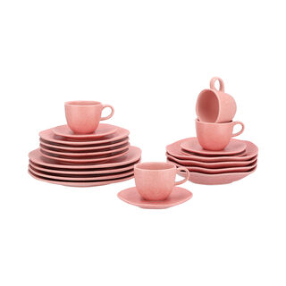 Ryo pink porcelain 20 pc dinner set Oxford collection