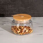 Alberto Glass Jar With Wooden Lid And Hemp Rope 1150Ml image number 2