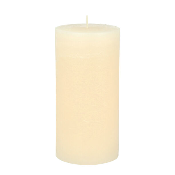  PILLAR CANDLE RUSTIC IVORY H:20*10CM image number 2