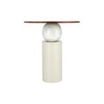 Side Table Wood And Marble Dia 55* Ht: 60 Cm image number 0