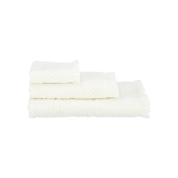 Jacquard/cotton beige face towel 30*50 cm image number 4