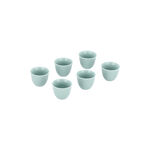 Dallaty light green glass and porcelain Tea and coffee cups set 18 pcs image number 4