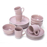 16 Piece Dinner Set Serve 4 In Compact Gift Box Pink La Mesa image number 2