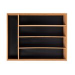 Bamboo Cutlery Organizer 38*29cm Black Surface image number 2