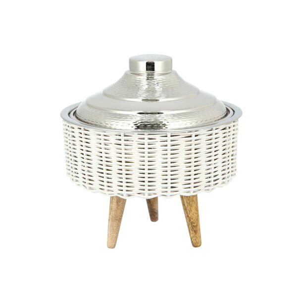 Small Bamboo Basket With Jar Nickel image number 0