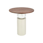 Side Table Wood And Marble Dia 55* Ht: 60 Cm image number 1