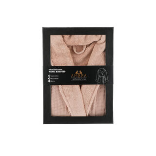 Ambra pink cotton bathrobe S/M