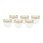La Mesa white glass and porcelain Tea and coffee cups set 28 pcs image number 2