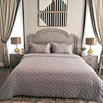 Cottage 3 Pieces Bedspread Pillow Cover Grey King 250X240 Cm image number 0