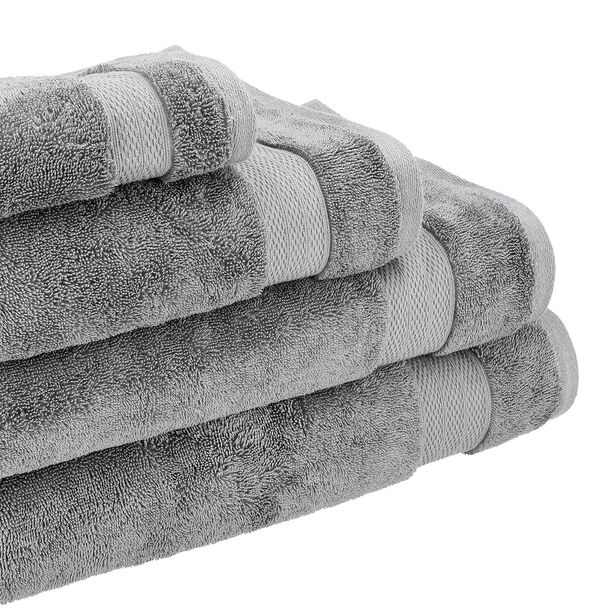 100% egyptian cotton bath towel, gray 90*150 cm image number 3
