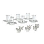Dallaty grey porcelain and glass Tea and coffee cups set 18 pcs image number 4