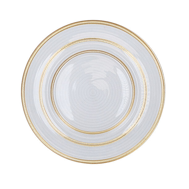 La Mesa gold glass charger plate 13" image number 0