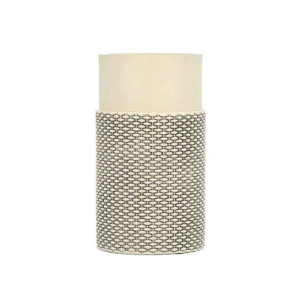 Waraq Ceramic Candle Holder 9.5*9.5*17.5 Cm image number 0