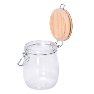 Alberto® Glass Jar W/ Wooden Clip Lid 1400Ml
