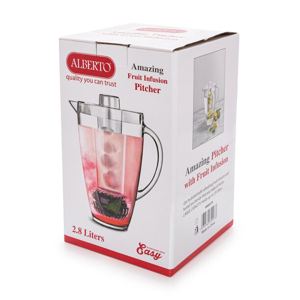 Alberto Acrylic Pitcher With Ice Tube V: 2.8 L image number 4