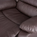 Rocking Recliner Chair Leather Brown image number 4