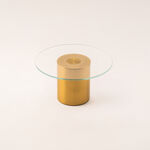 Oulfa gold glass cake stand 63*52*34 cm image number 0