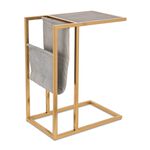 Metal And Wood Side Table image number 1