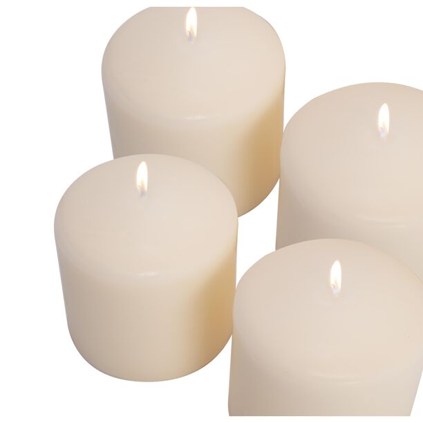 Pillar Candle Promo Pack 4 Pieces Ivory  image number 2