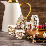 La Mesa gold and white coffee cups set 12 pcs 90ml image number 0