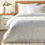 Cottage off white comforter set leaf print king size with 3 pieces image number 1