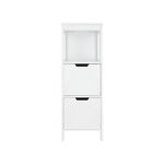 Homez white wood bathroom cabinet 30*30*89 cm image number 1