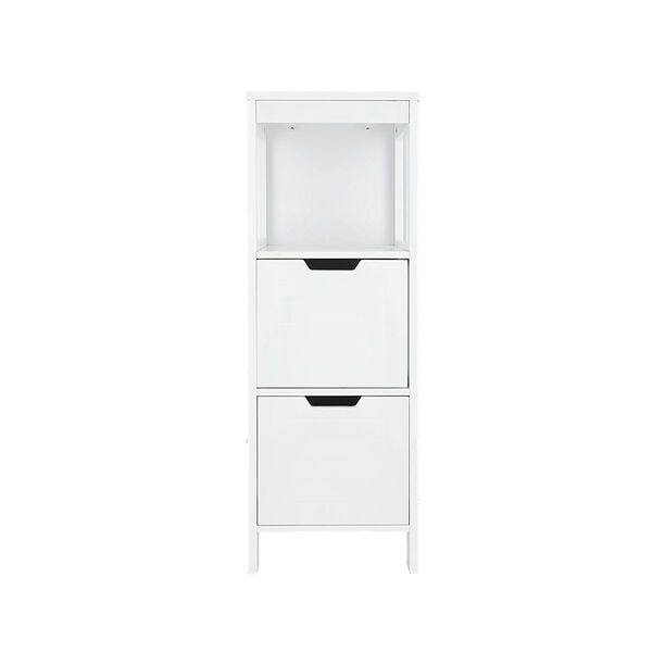 Homez white wood bathroom cabinet 30*30*89 cm image number 1