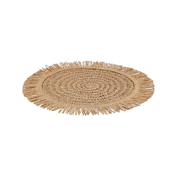 La Mesa brown plate mat with crochet 1 pc 34cm image number 0