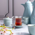 Zukhroof turquoise porcelain and glass Tea and coffee cups set 20 pcs image number 0