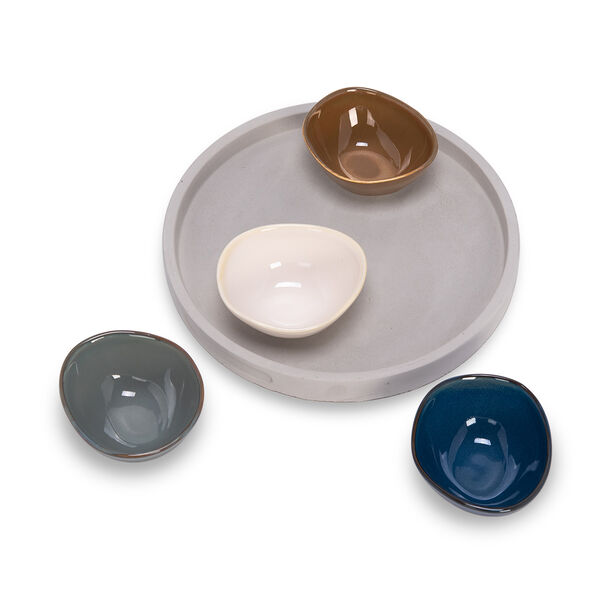 La Mesa multicolor durable porcelain serving bowl set 4 PCS image number 1