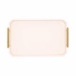 Acacia wooden white serving tray 49.5*31.8*9.1 cm image number 2