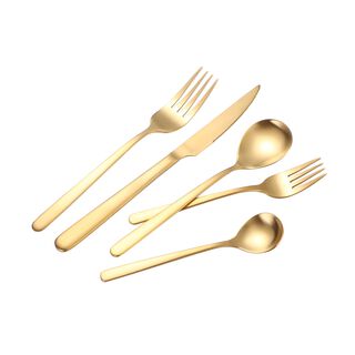 La Mesa Majestic Cutlery Set 20 Pieces Shiny Gold
