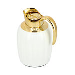 Dallaty pumpk steel vacuum flask white and gold 1L image number 3