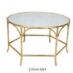 Homez Bamboo Round Coffee Table 75*75*45 cm image number 0