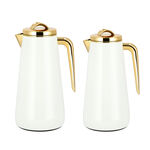 Dallaty Eve set of 2 steel vacuum flask white & gold image number 1