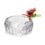 Glass Round Ashtray Crystal Flower Pink image number 0