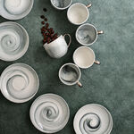 La Mesa dark grey marble Turkish coffee cups set 12 pcs image number 3