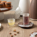 Dallaty wood and glass Tea and coffee cups set 18 pcs image number 0