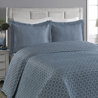 غطاء سرير مفرد لون ازرق من كوتاج  