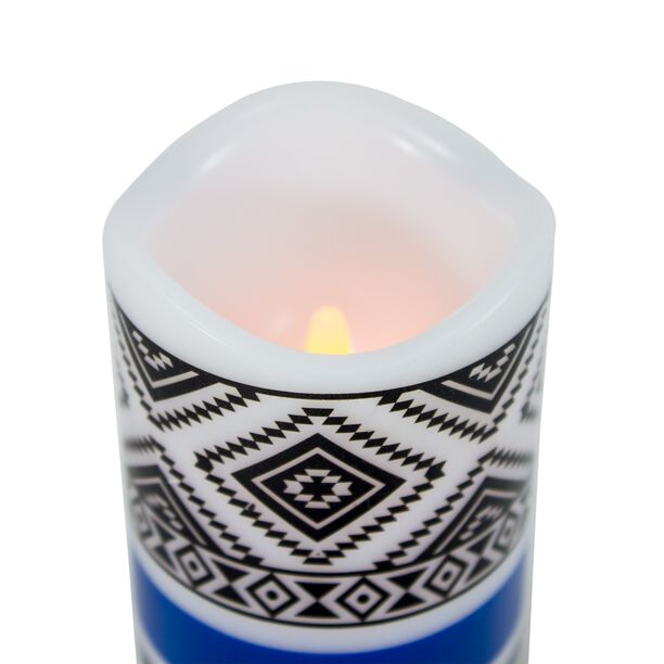 Flameless Candle Led Pillar H:15Xdia:7.5Cm Yellow Flicking Light image number 1