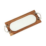 Wooden Tray With Olive Decoration Large 51Cm image number 0