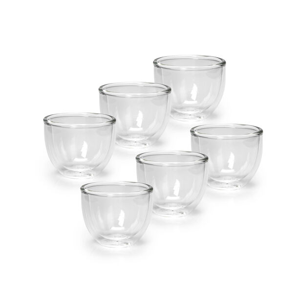 6 Piece Glass Double Wall Coffee Cup image number 2