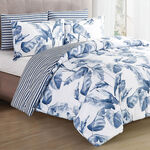 Cottage 6 Pcs Microfiber King Comforter Set, White/Blue, 230*250Cm image number 0