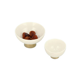 Dallaty white porcelain date bowls set 2 pcs