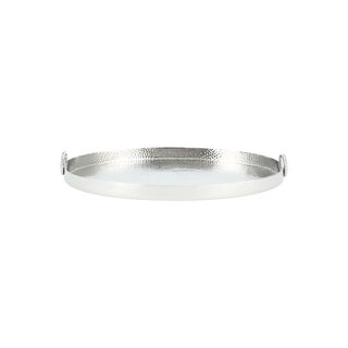 Oval hammered tray nickel plated 52.5*36*6.5 cm