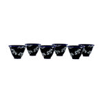 Dallaty blue glass and porcelain Tea and coffee cups set 21 pcs image number 3