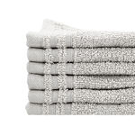 Cottage grey pack of 6 cotton face towel 30*30 cm image number 4